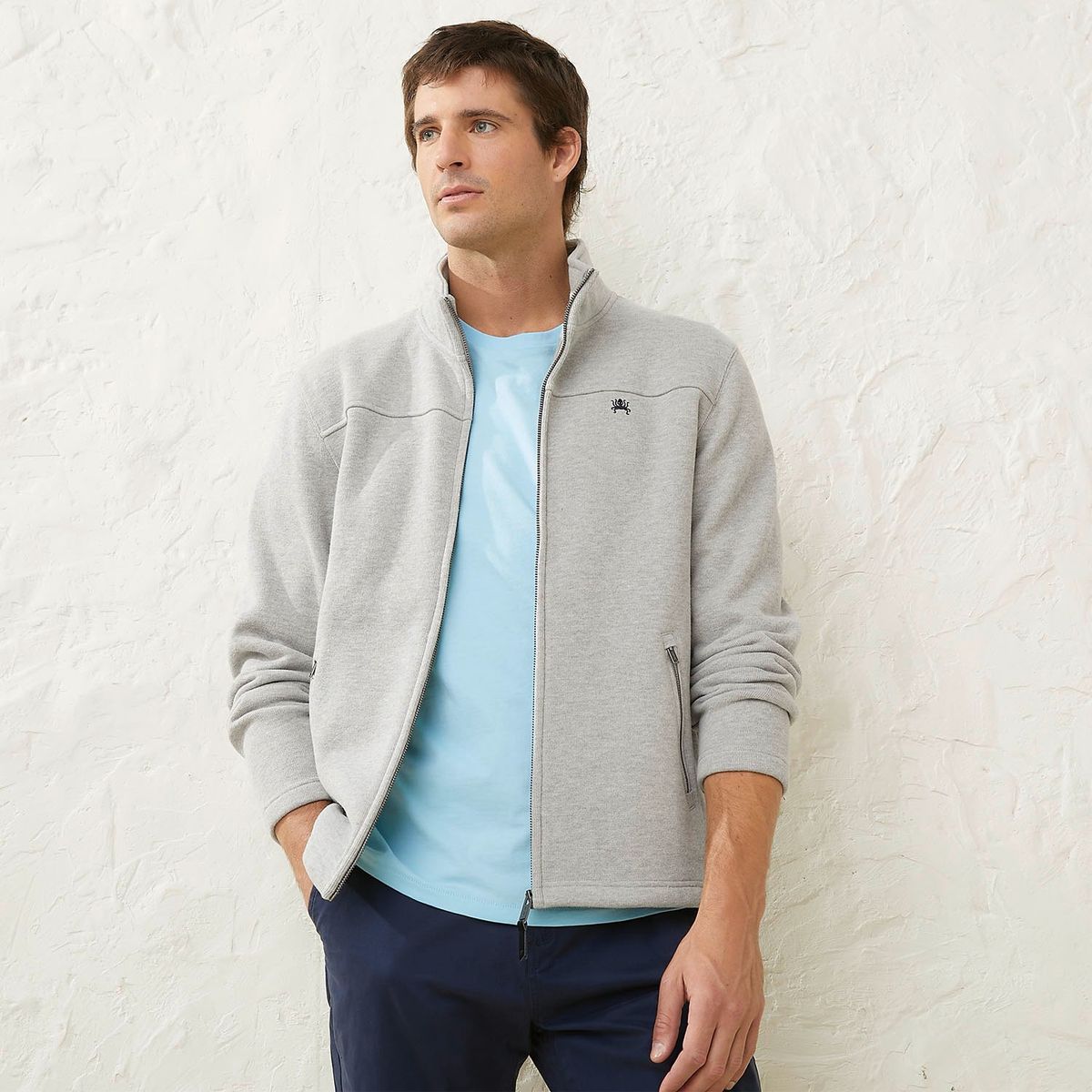 CASCAIS - Polar Cascais Algodón Hombre Manga Larga Cuello Alto Casual