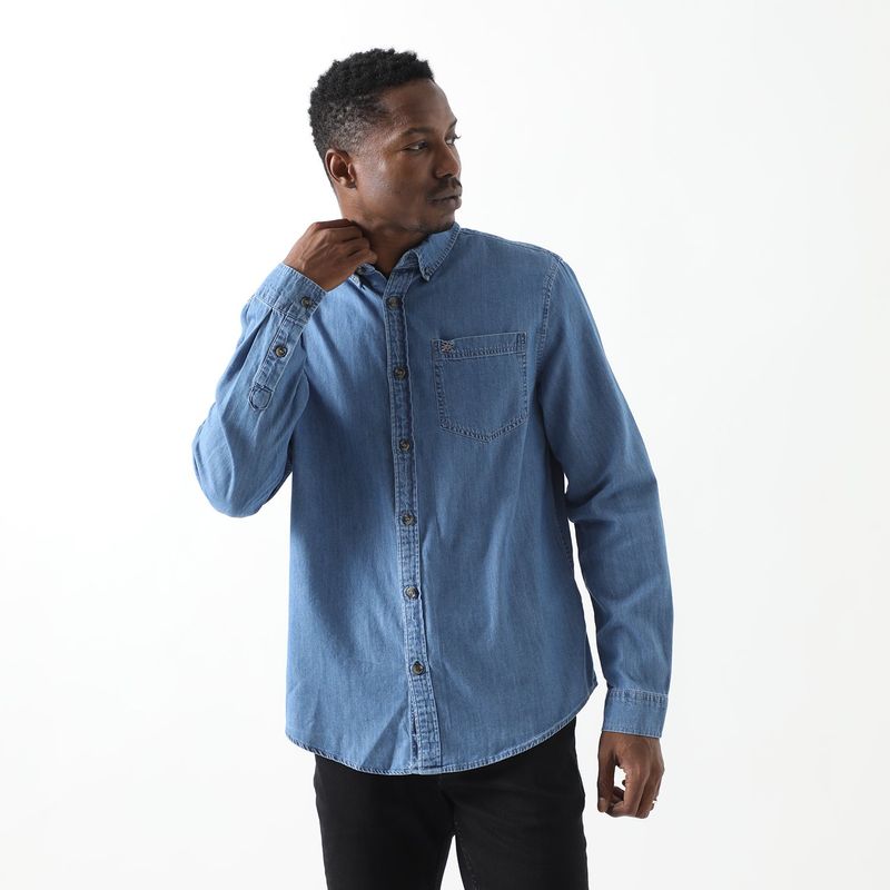 UNIVERSITY CLUB - Camisa Denim Algodón Hombre University Club 