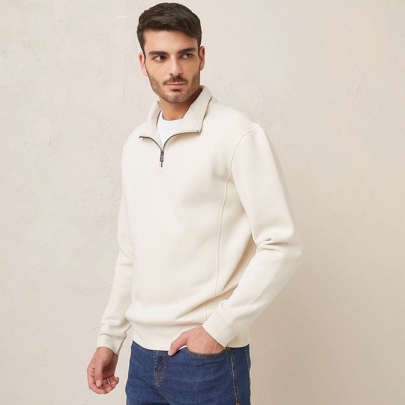 BASEMENT - Polera Basement Algodón con Cremallera Hombre 