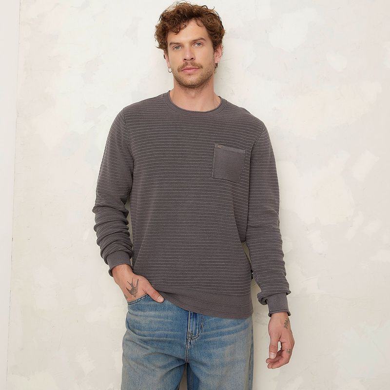 DENIMLAB - Chompa Denimlab Algodón Manga Larga Hombre Casual