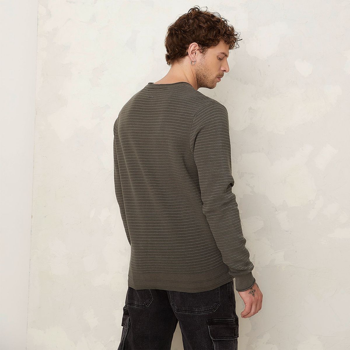 DENIMLAB - Chompa Denimlab Algodón Manga Larga Hombre Casual