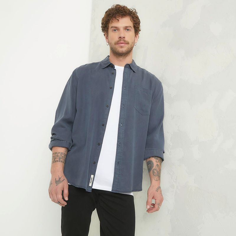 DENIMLAB - Camisa Lyocell Hombre Denimlab