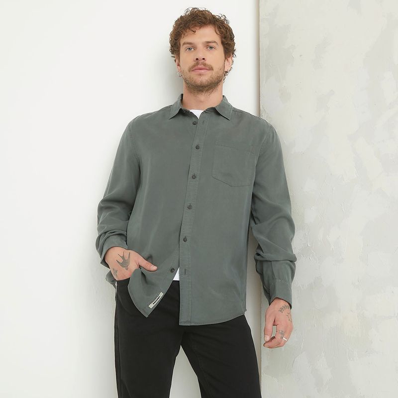 DENIMLAB - Camisa Lyocell Hombre Denimlab