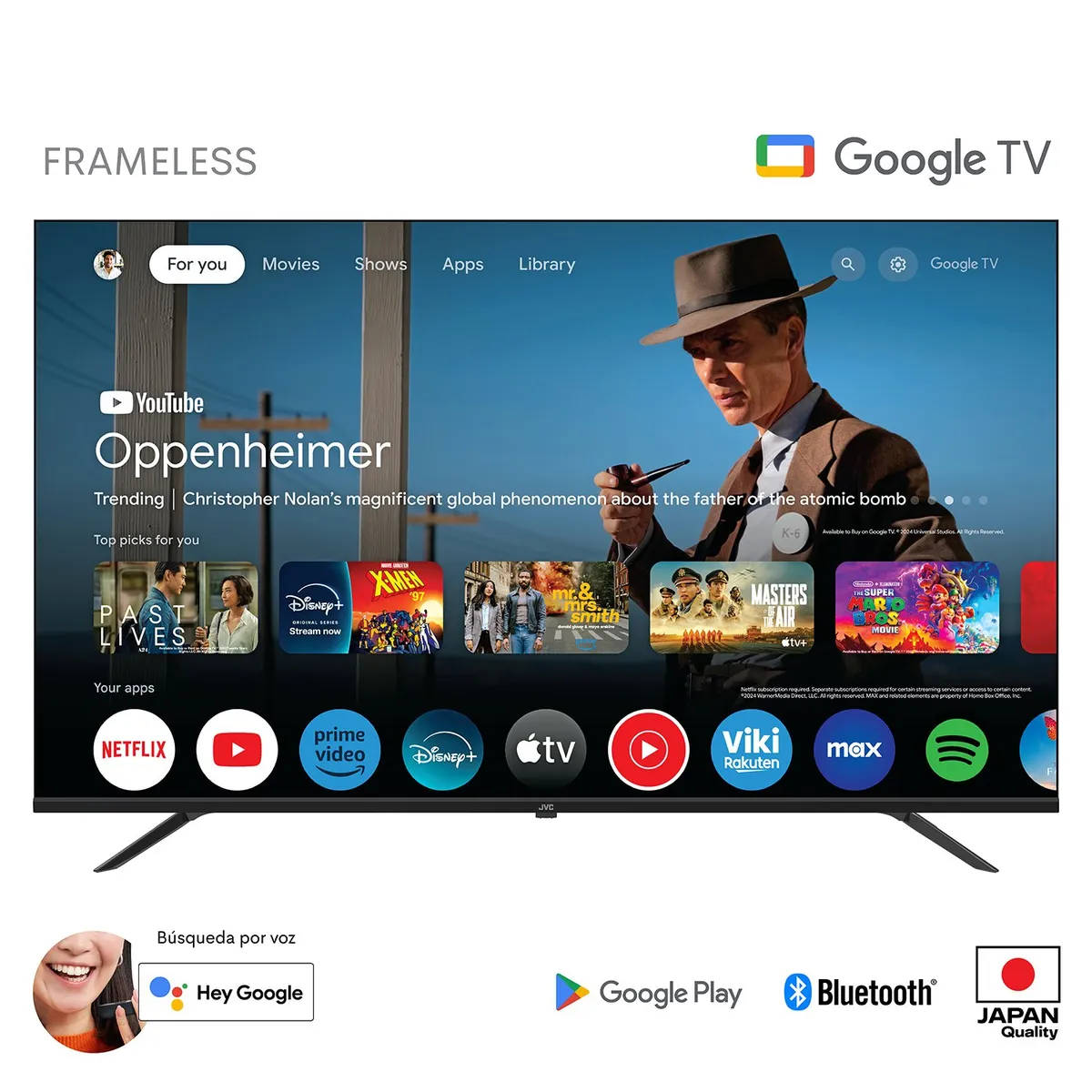 JVC - Televisor Jvc 55" Uhd 4k Google Tv Lt-55kb548