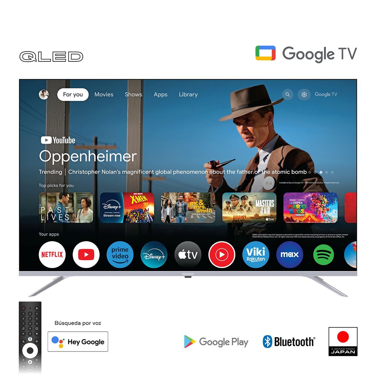 KENWOOD - Televisor Kenwood 58" Qled 4k Google Tv Ltk-k58b74g