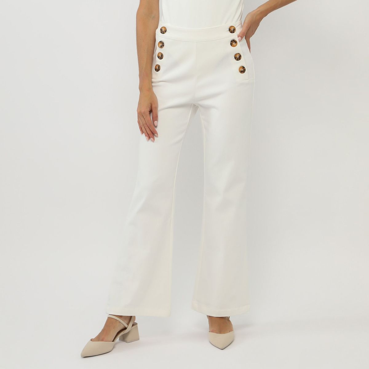 BASEMENT - Pantalón Largo Algodón Mujer Basement