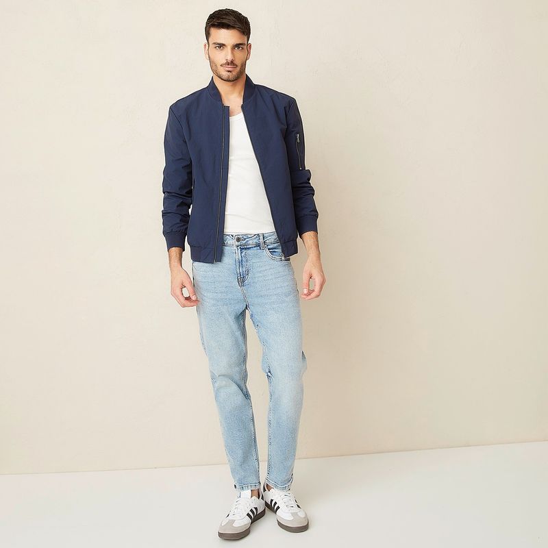 BASEMENT - Jeans Slim Cropped Basement Denim Algodón Hombre 