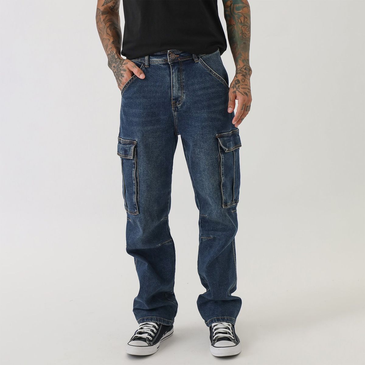 DENIMLAB - Jean Cargo Algodón Hombre Denimlab