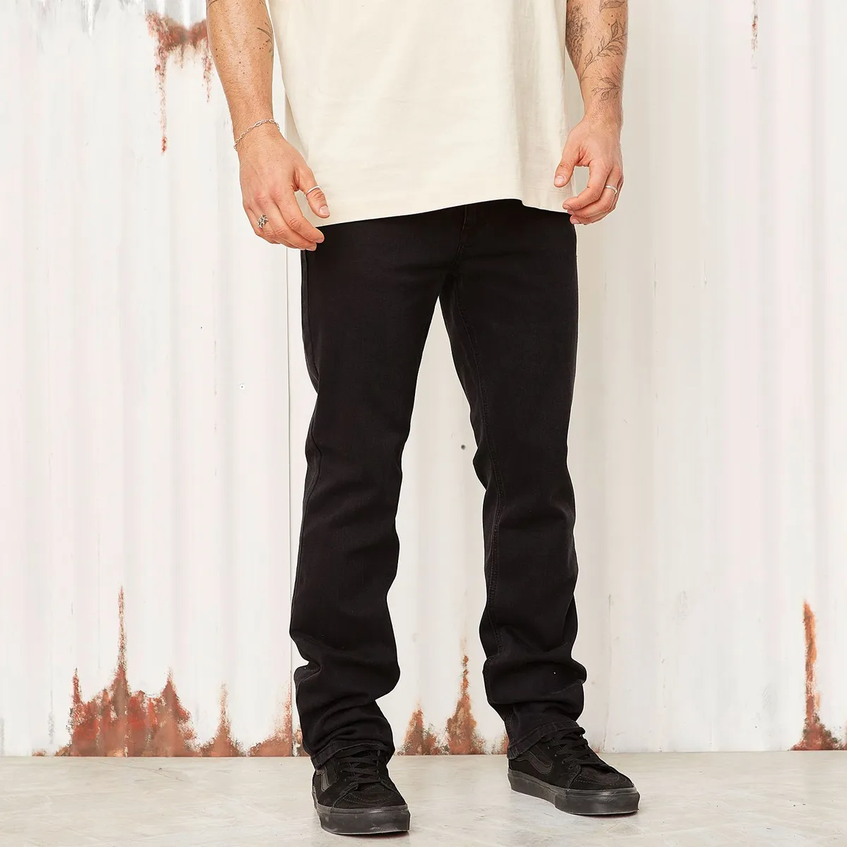 DENIMLAB - Jeans Denimlab Slim Fit Algodón Hombre Negro