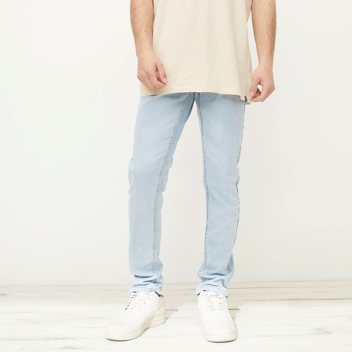 BEARCLIFF - Jeans Bearcliff Super Skinny Fit Hombre Casual Algodón