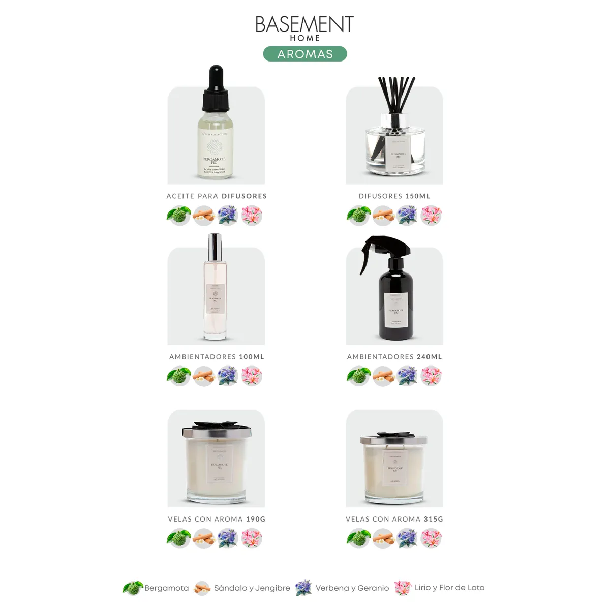 BASEMENT HOME - Aceite Escencia Aromática Bergamote Fig 15ml