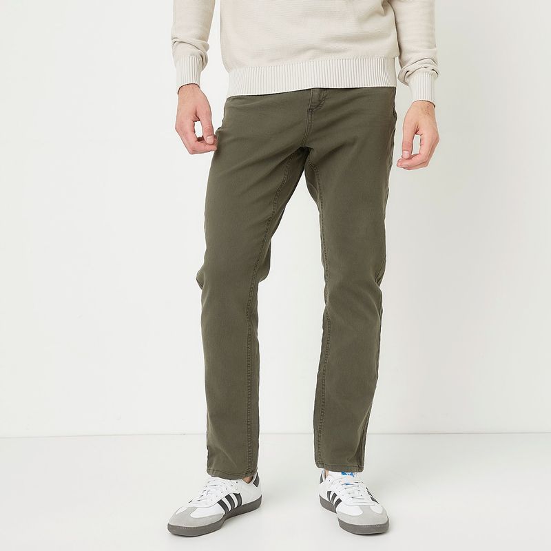 BASEMENT - Pantalón Basement Casual Slim Fit Hombre Algodón 