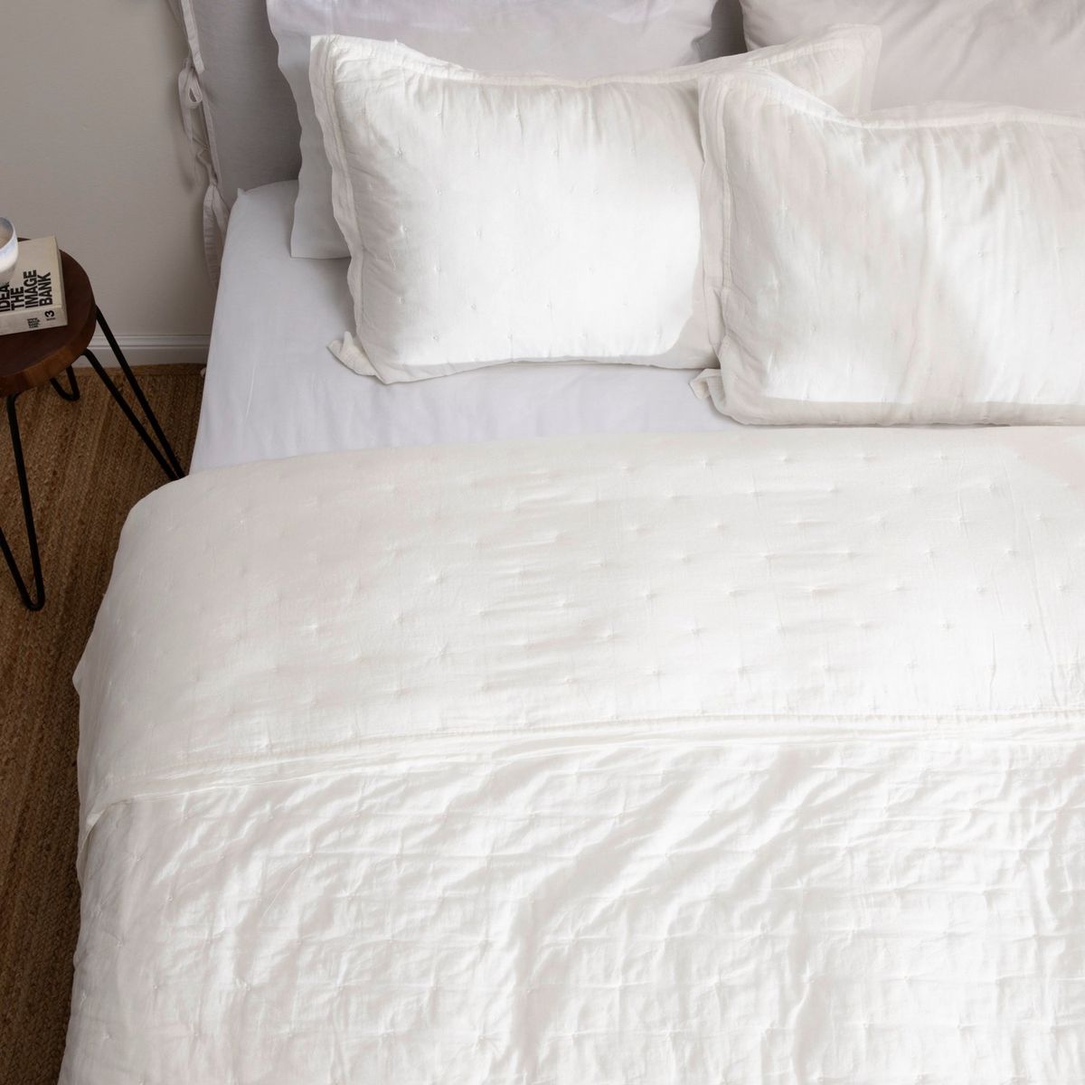 CASA CANTABRIA - Cubrecama Blanco 100% Algodón Casa Cantabria