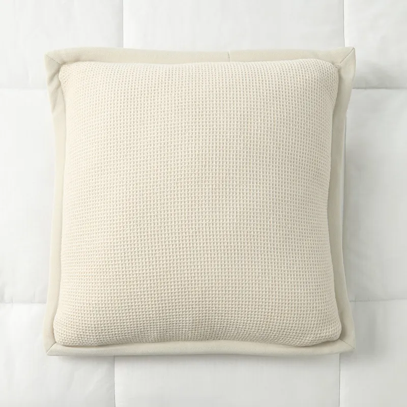 CASA CANTABRIA - Cojín 100% Algodón Waffle 50x50cm Casa Cantabria