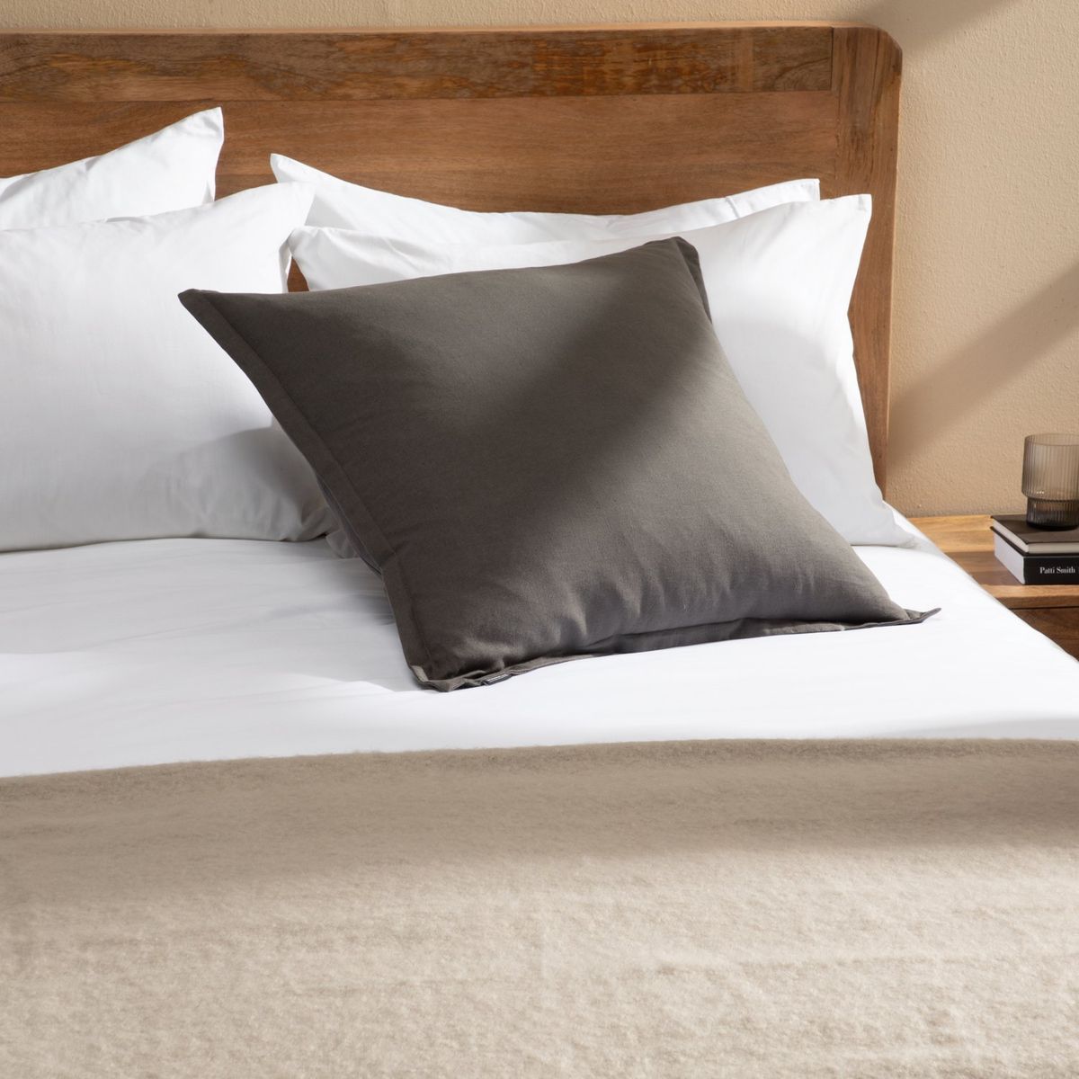 BASEMENT HOME - Cojín Lino Algodón Relleno Plumas 60x60cm Basement Home