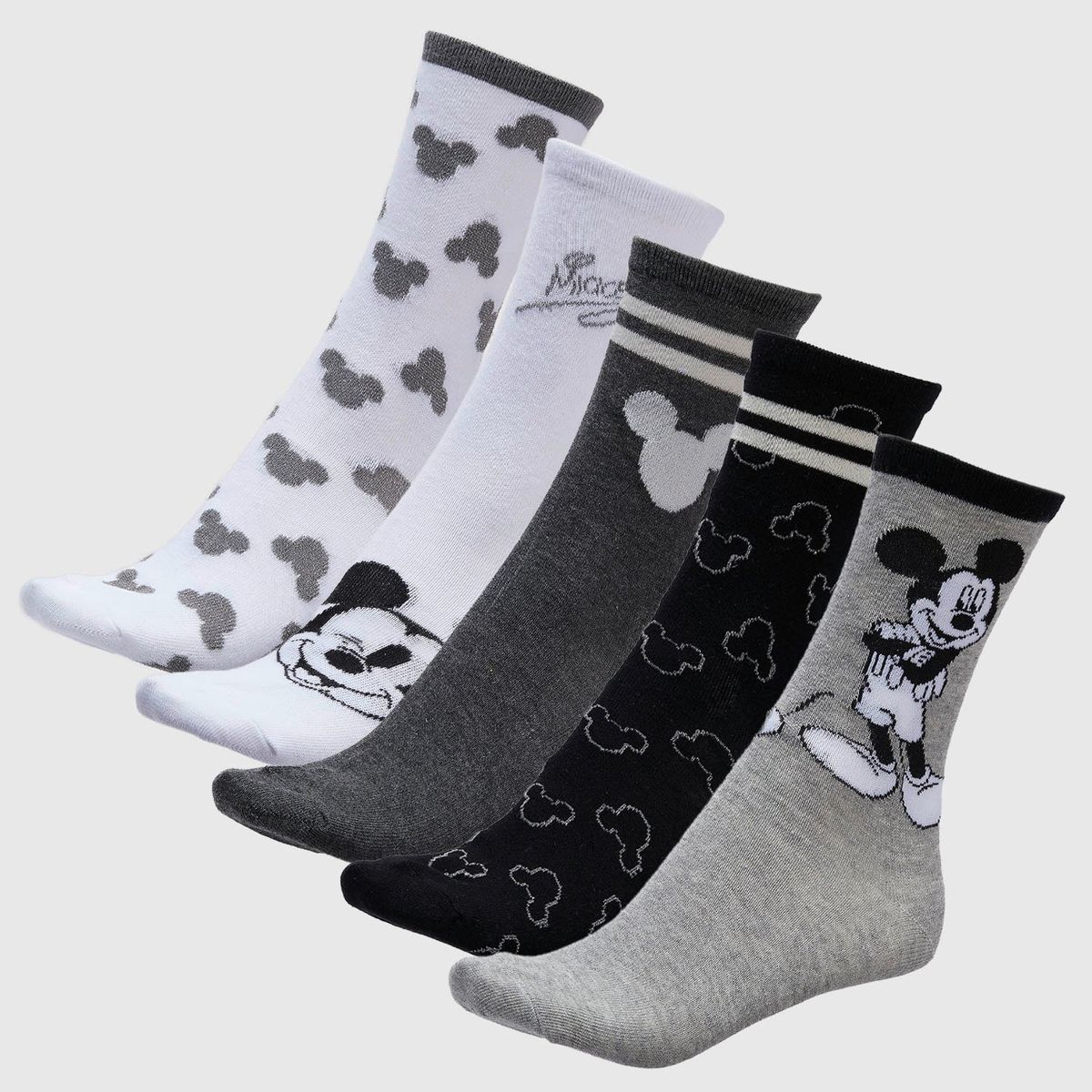 DISNEY - Pack X5 Medias Largas Mujer