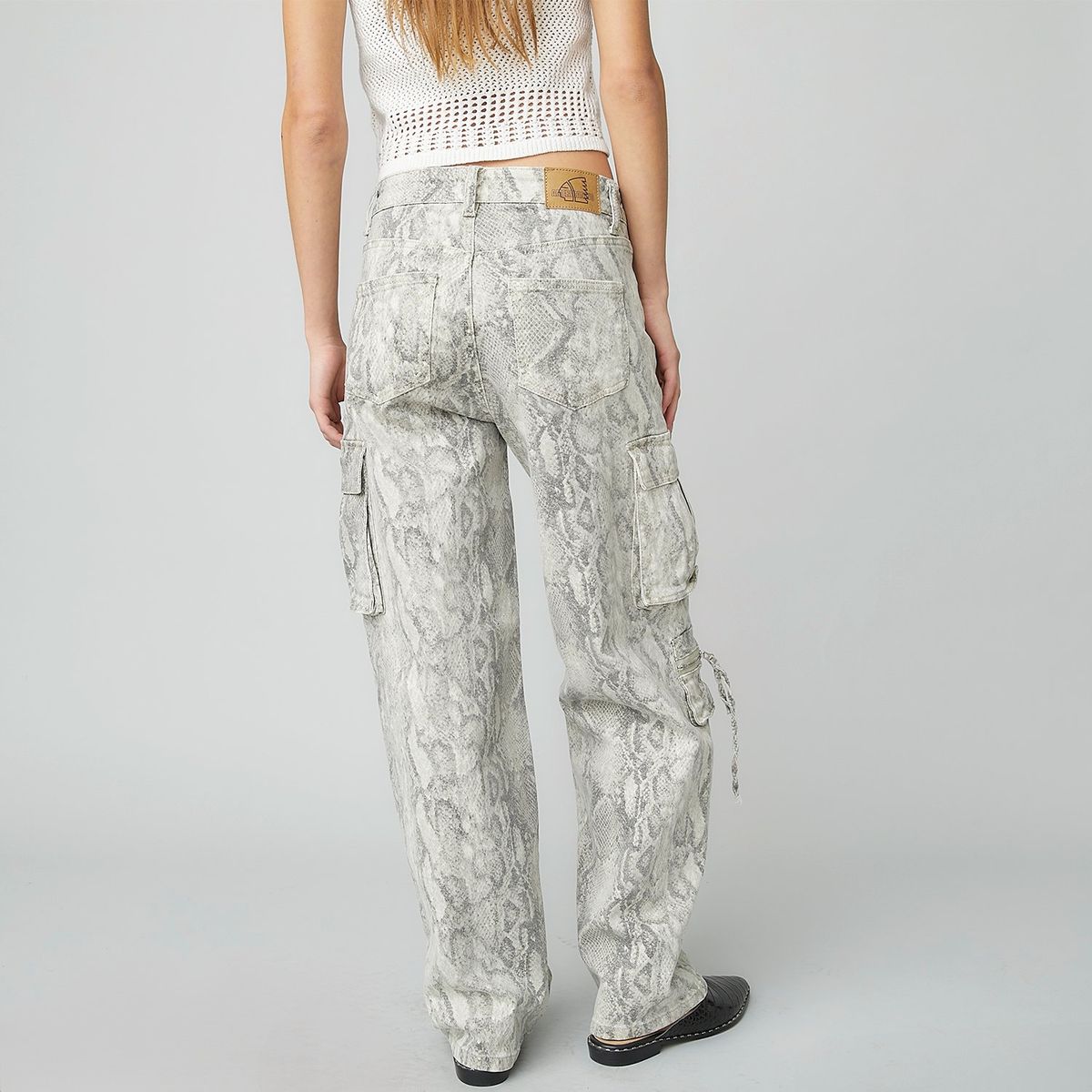 DENIMLAB - Pantalón Cargo Casual Mujer Denimlab