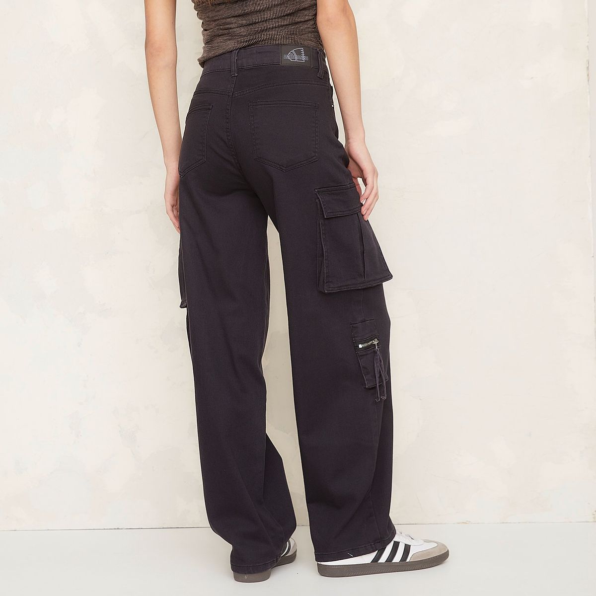 DENIMLAB - Pantalón Cargo Casual Mujer Denimlab