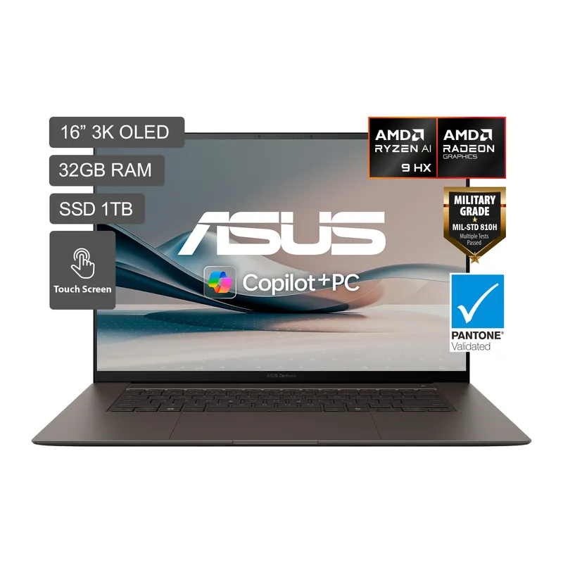 ASUS - Laptop Asus Zenbook S 16 16" 3K OLED AMD Ryzen AI 9 HX 370 32GB 1TB SSD
