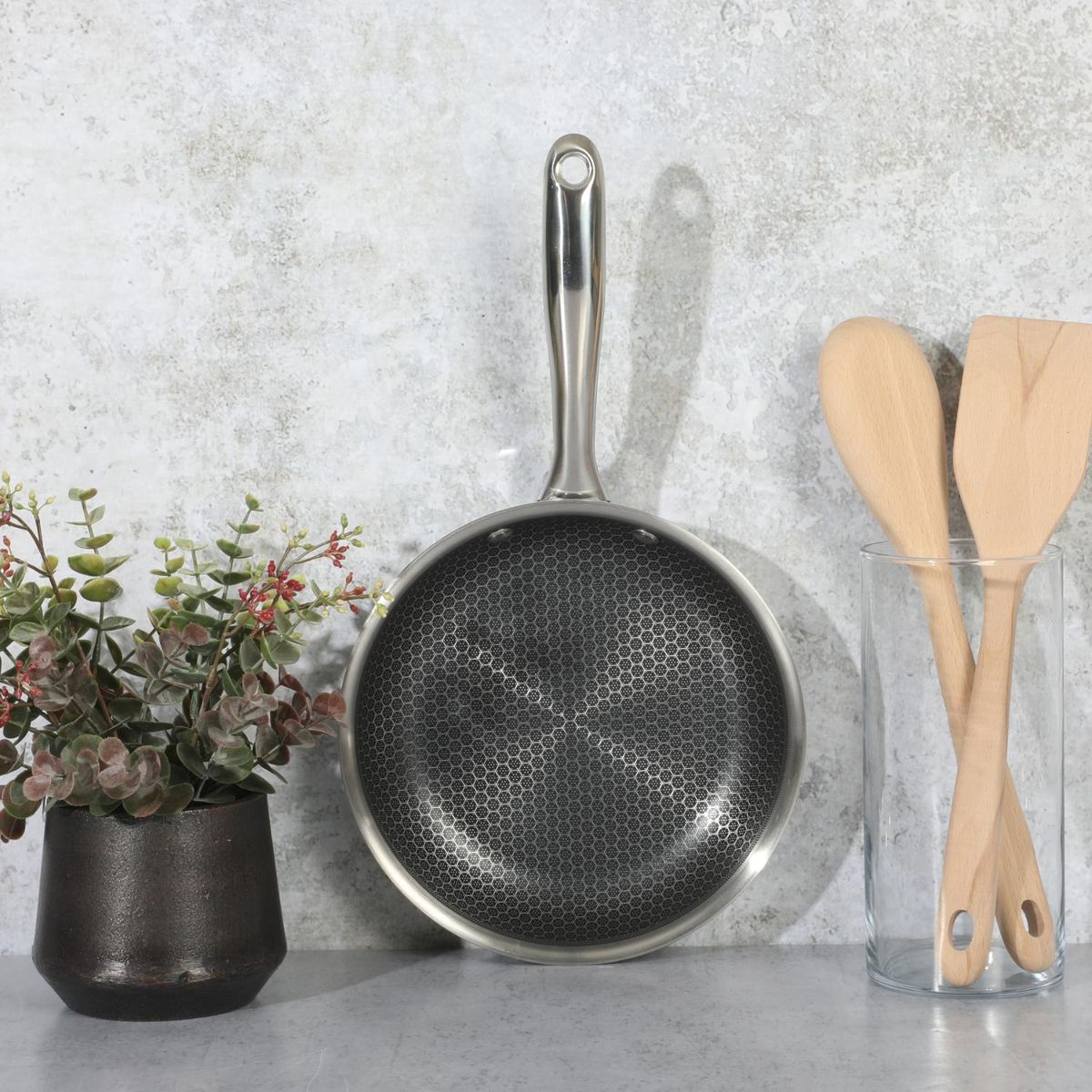 OSTER - Sartén Acero Inoxidable Antiadherente Oster 20 cm