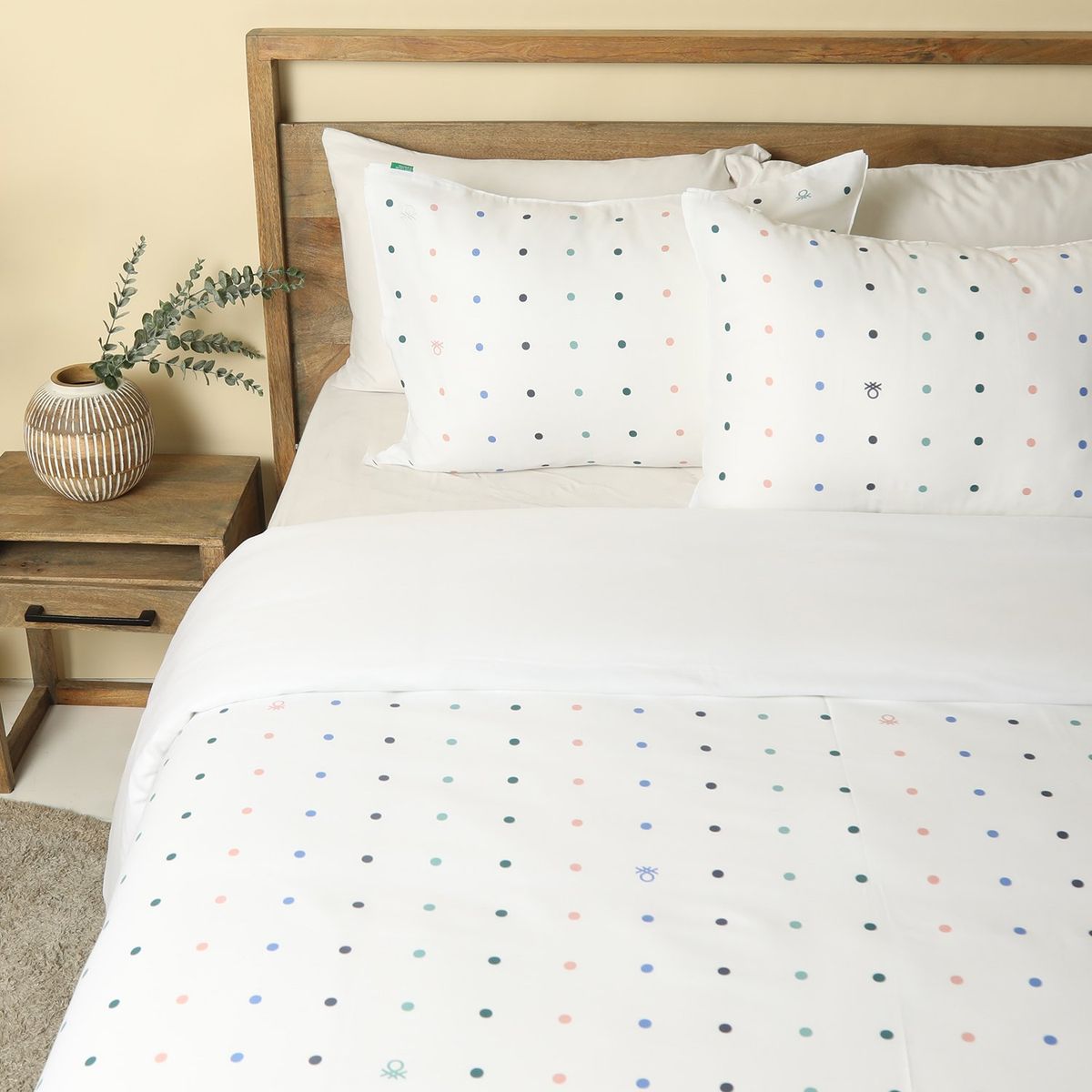 BENETTON - Funda Plumón Estampada 100% Algodón Benetton