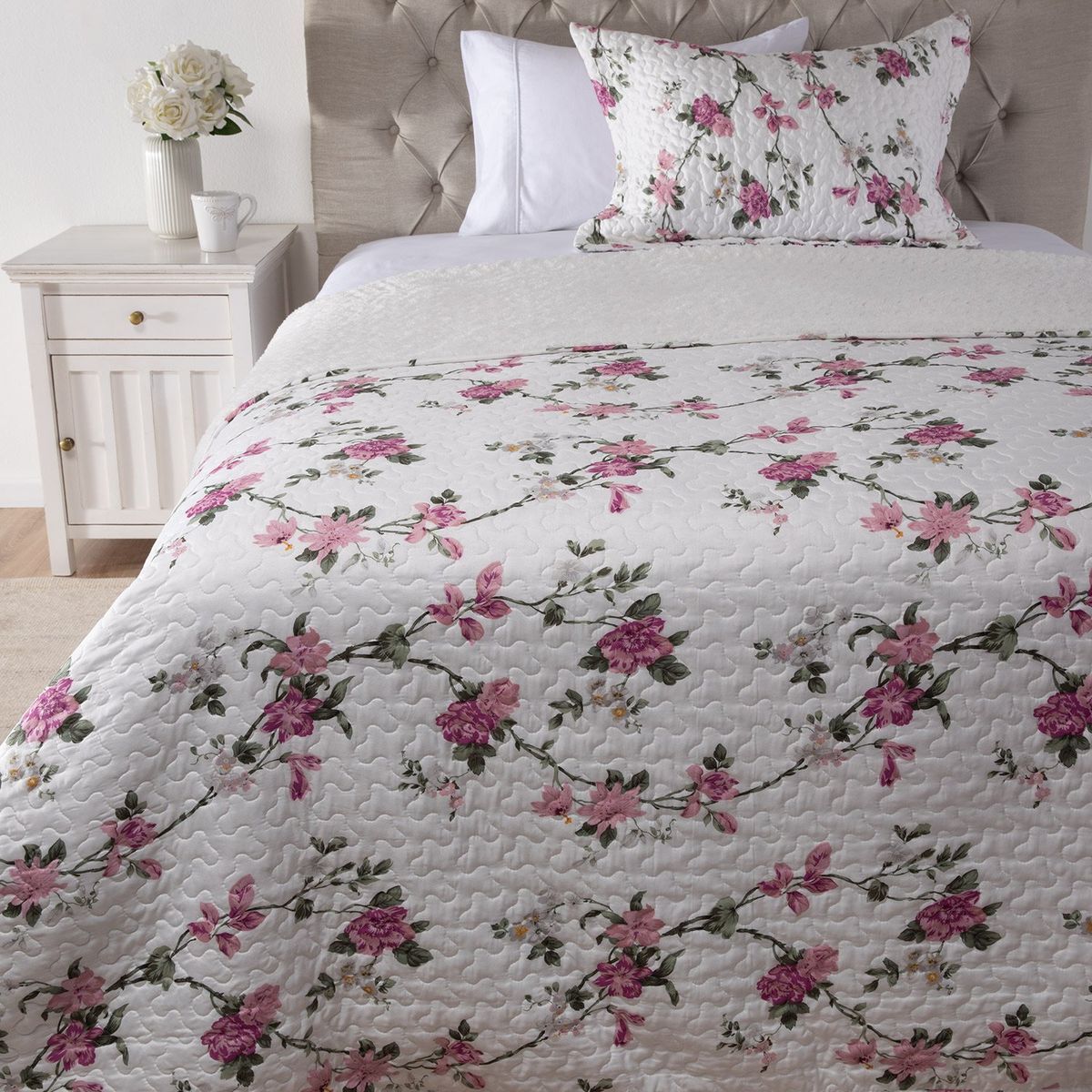 ROBERTA ALLEN - Cubrecama Viña Con Sherpa Roberta Allen