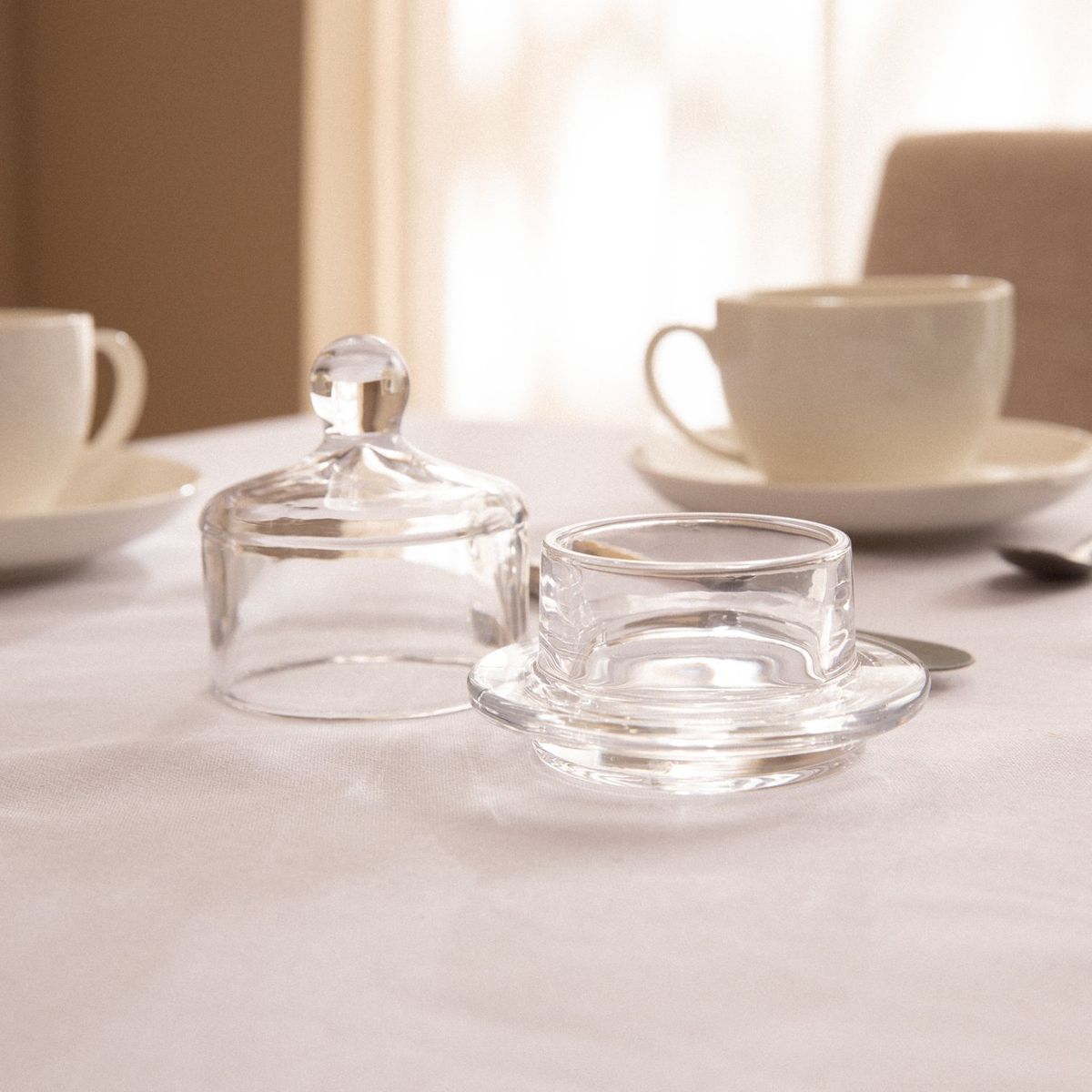 MICA - Mantequillero Vidrio Redondo 9x9x9.5 Cm