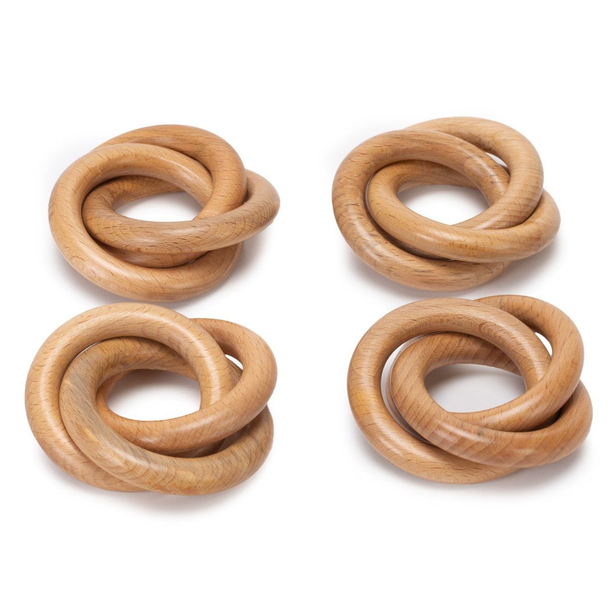 CASA CANTABRIA - Set X4 Anillo Para Servilleta Madera Acacia
