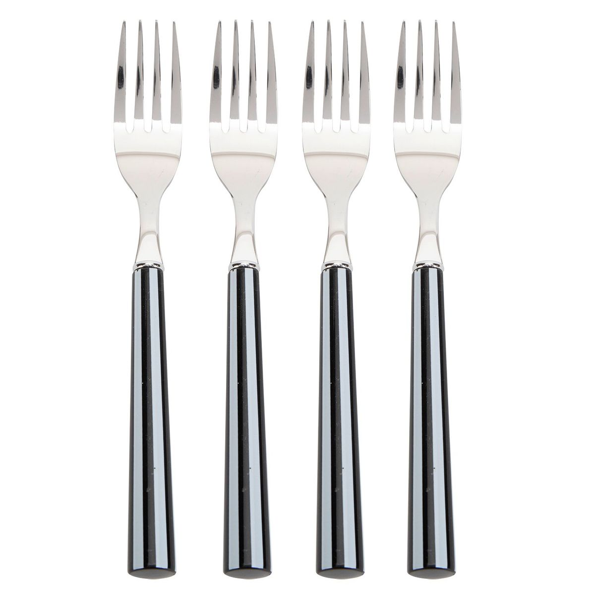 MICA - Set X4 Tenedores Rayas Negro