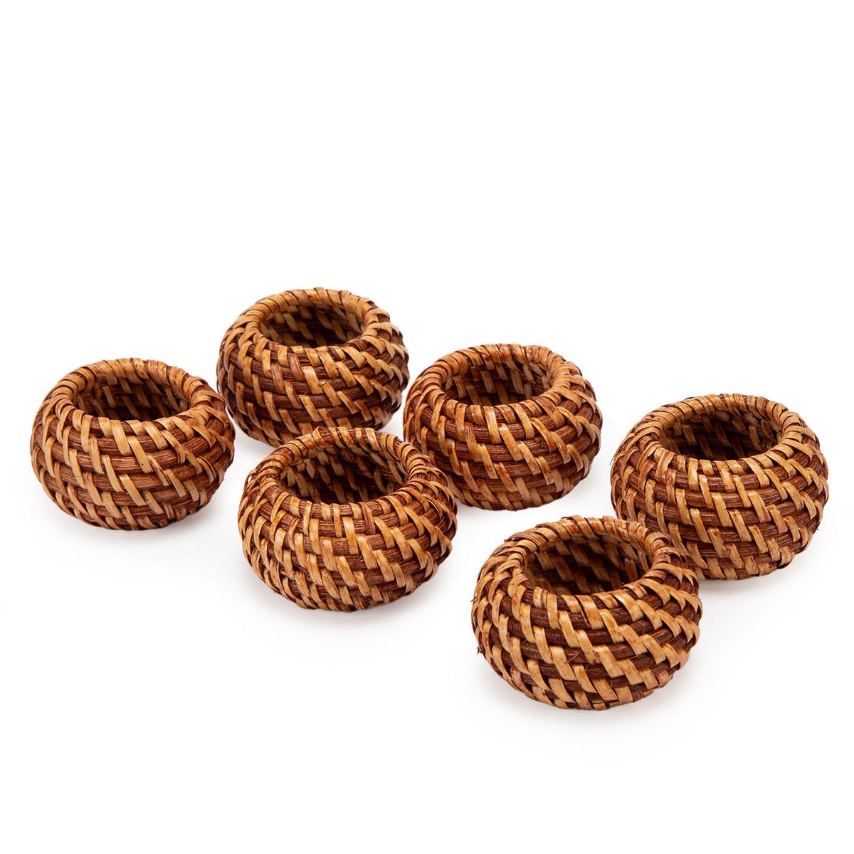 BASEMENT HOME - Set X4 Anillo Servilleta Rattán