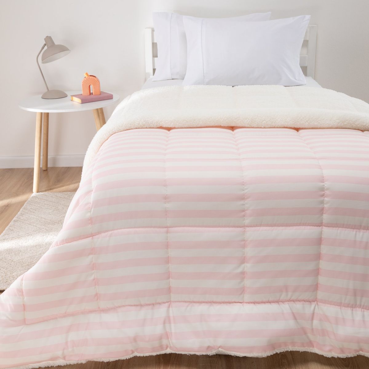 MICA KIDS - Edredón Infantil Rayas Sherpa Mica Kids