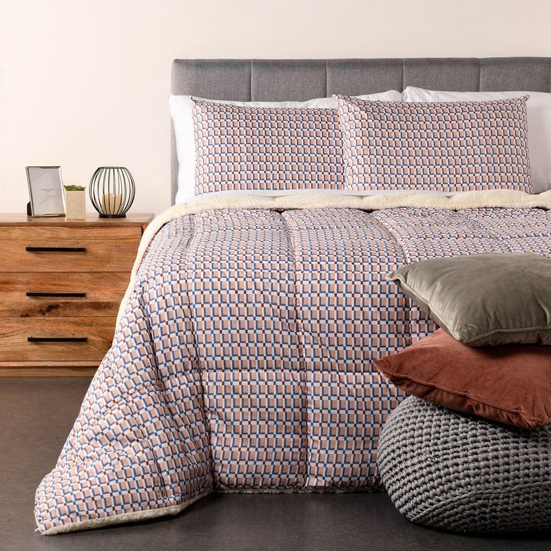 BENETTON - Edredón Estampado Bari Sherpa Benetton