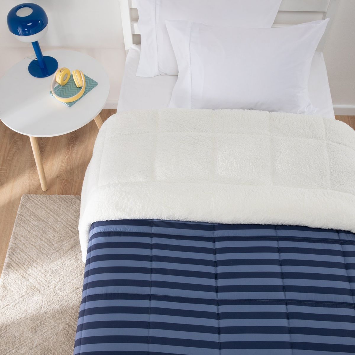 MICA KIDS - Edredón Infantil Rayas Sherpa Mica Kids