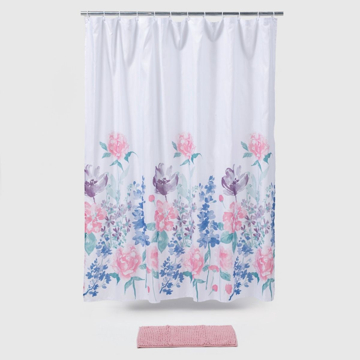 MICA - Set X3 Cortina + Piso De Baño 180x180cm Mica