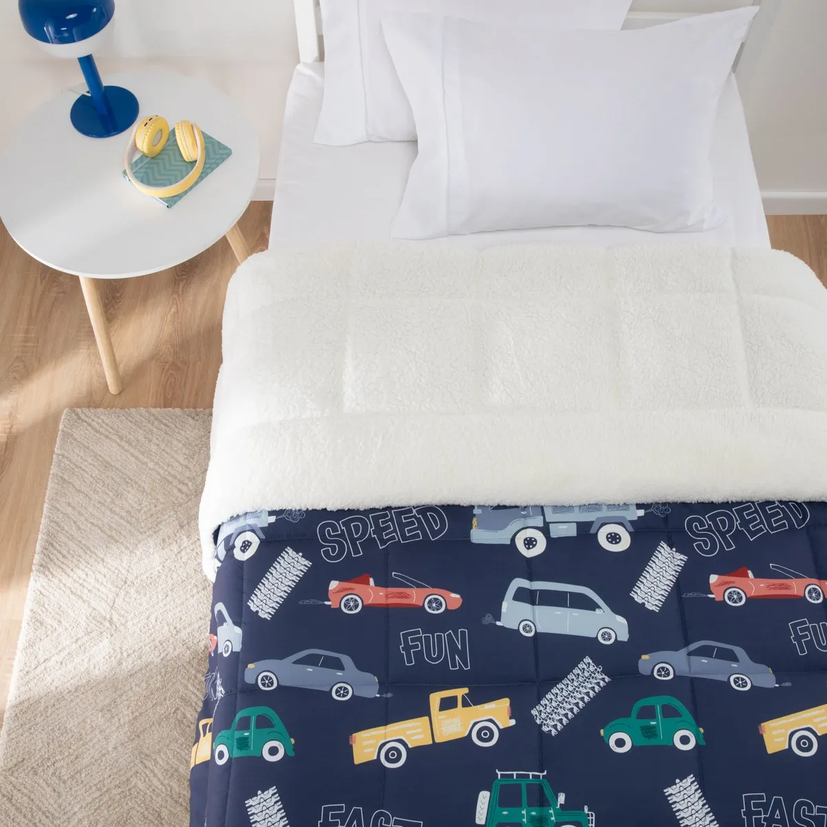 MICA KIDS - Edredón Infantil Carro Sherpa Mica Kids