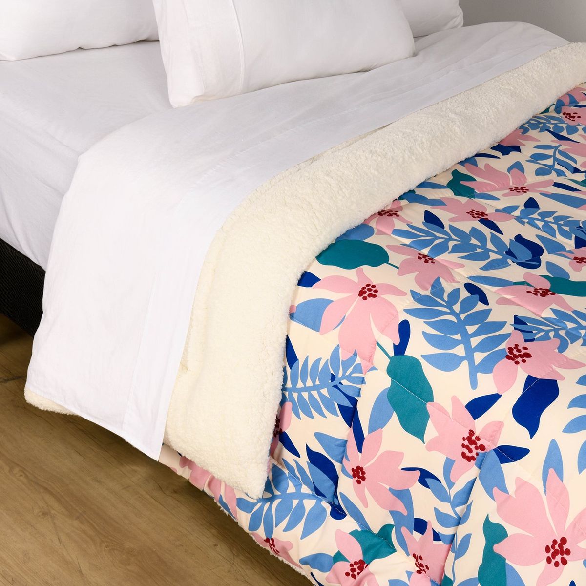 MICA - Edredón Estampado Con Sherpa Mica