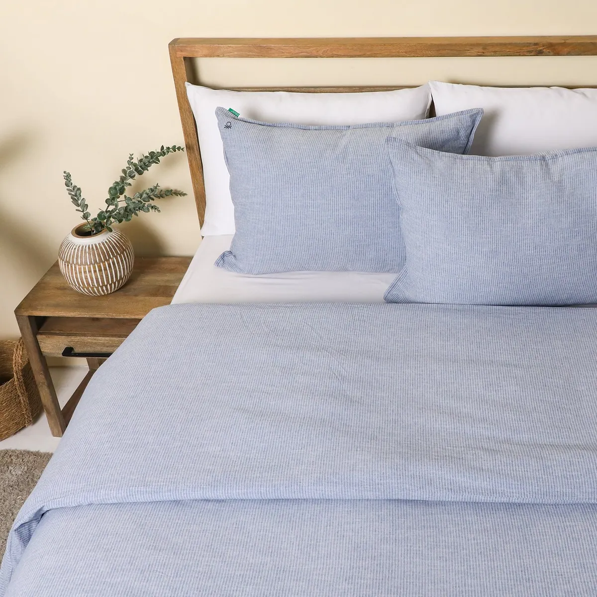 BENETTON - Funda Plumón Rayas 100% Algodón Benetton