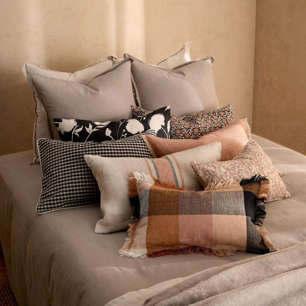 BASEMENT HOME - Cojín Earth Block 100% Lino 40x60cm Basement Home