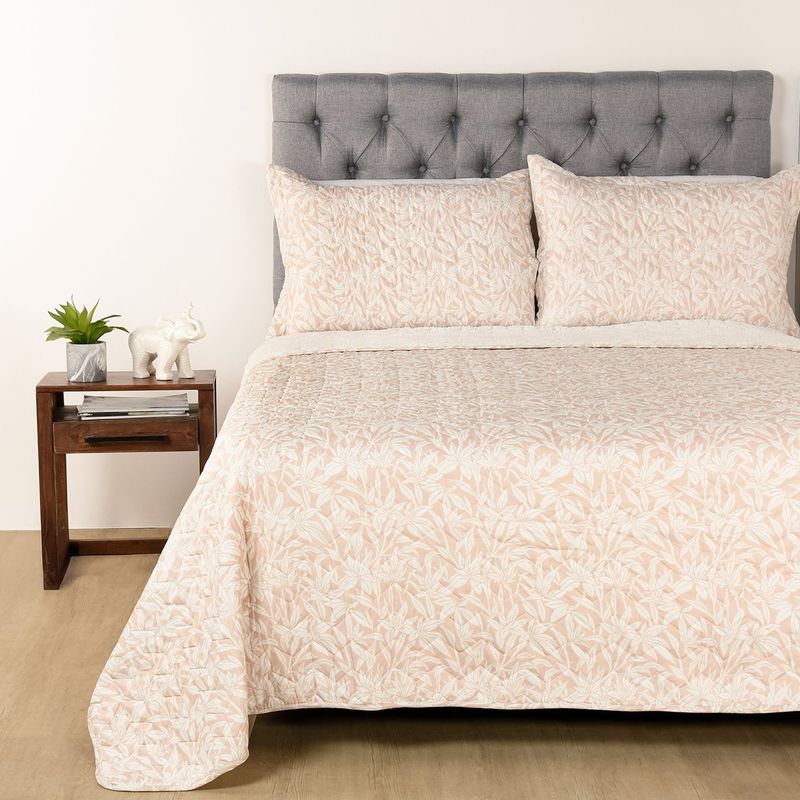 MICA - Cubrecama Estampado Mar con Sherpa Mica