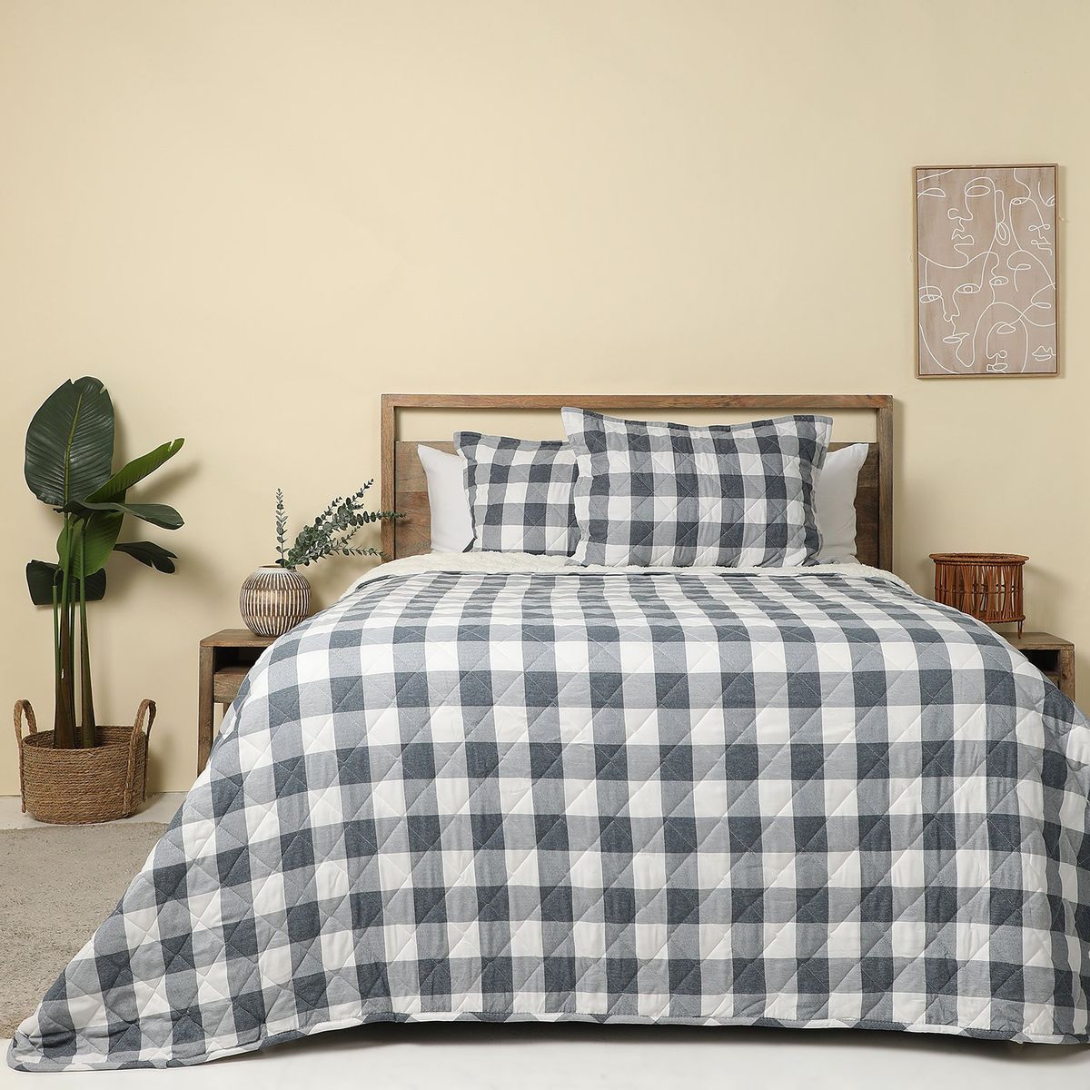 BASEMENT HOME - Cubrecama Cuadros Sherpa Basement Home