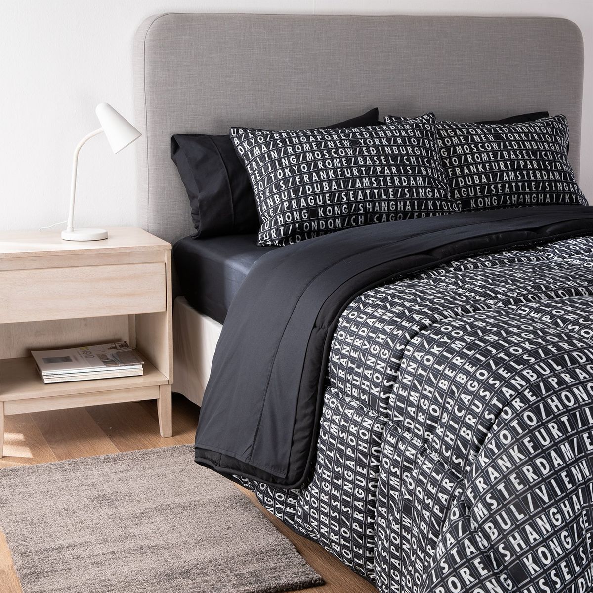 MICA - Juego de Cama: Edredón + Juego de Sábanas + Manta + Cojín Mica