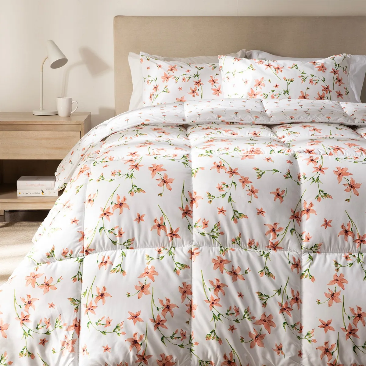 MICA - Edredón Estampado Reversible Floreado Mica