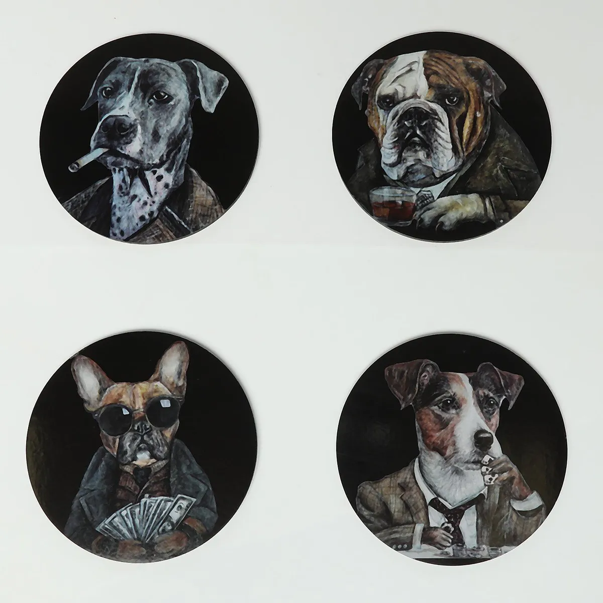 BASEMENT HOME - Set X4 Posavasos Perros