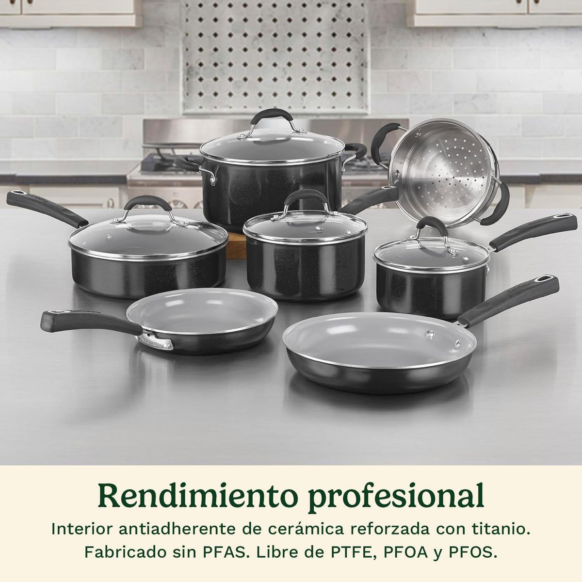 CUISINART - Juego De Ollas 11 Piezas Cerámica