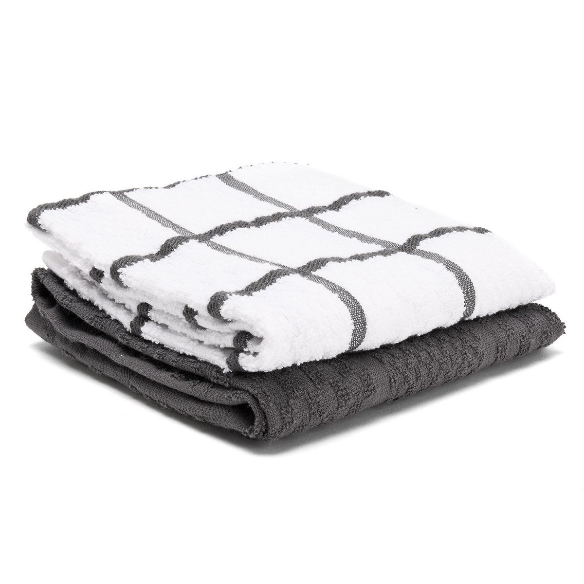 MICA - Set X2 Paños De Cocina Cuadrados Negros