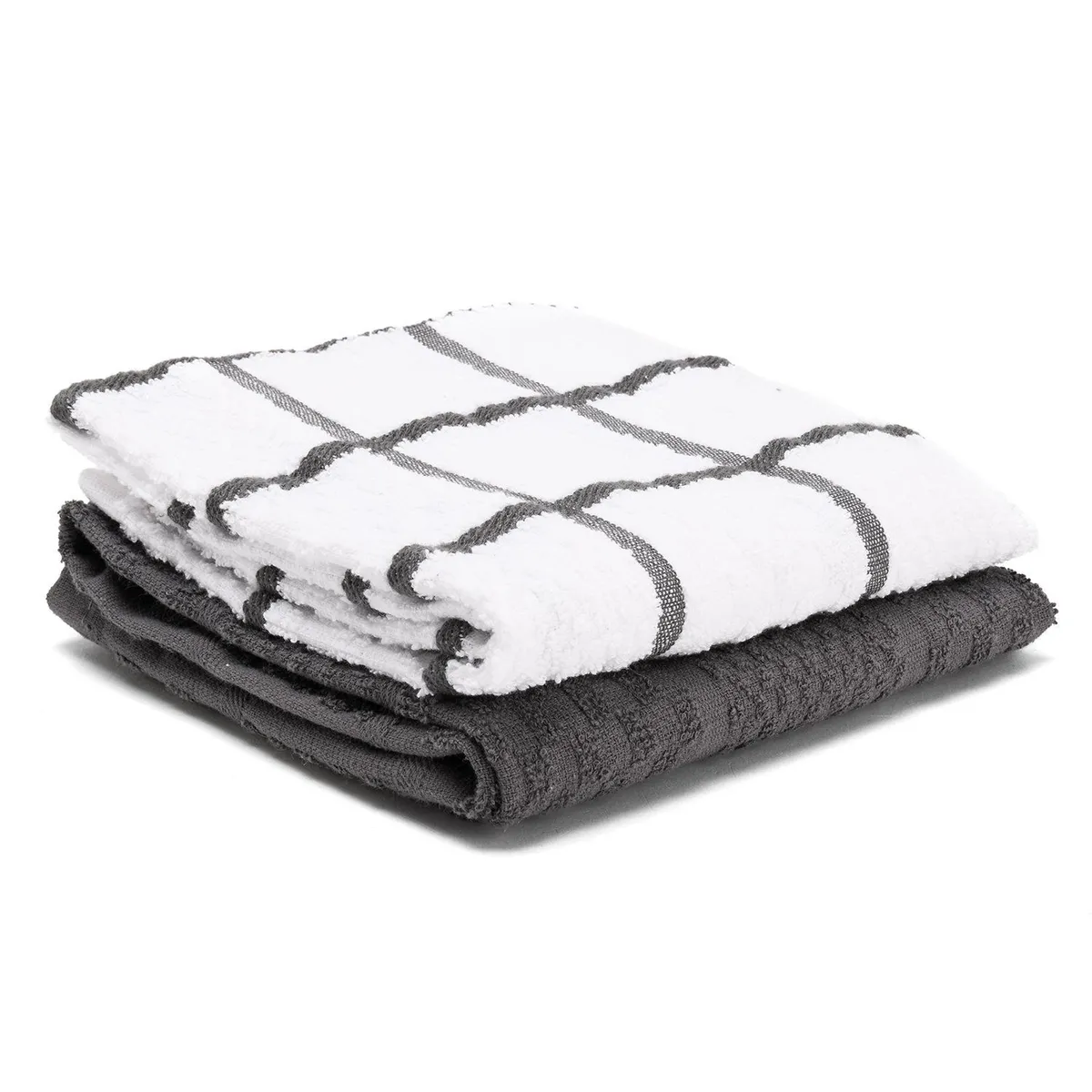 MICA - Set X2 Paños De Cocina Cuadrados Negros