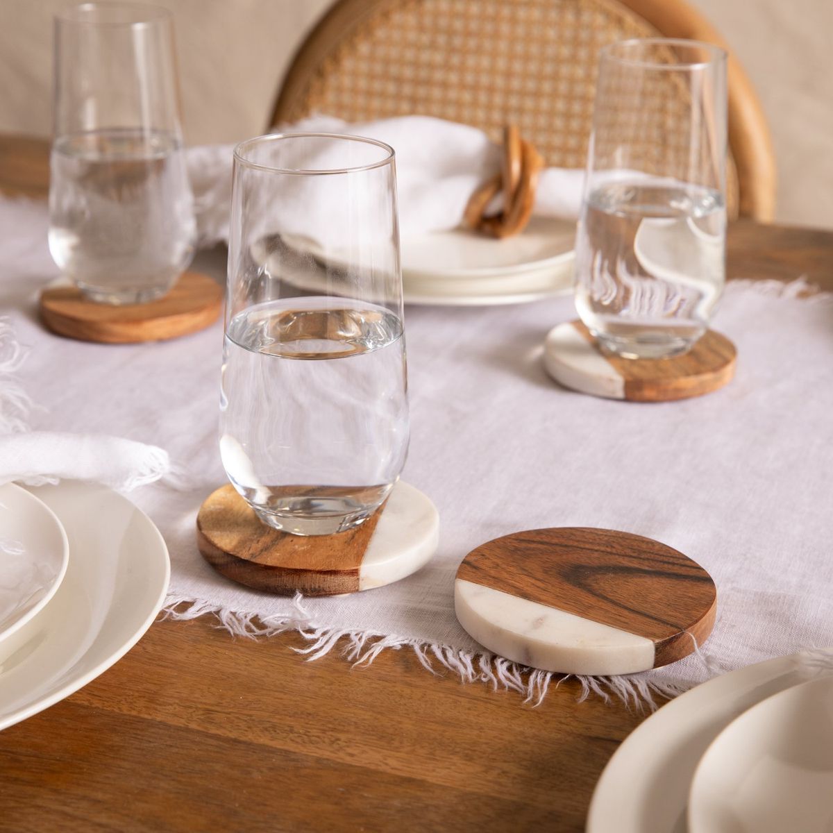 CASA CANTABRIA - Set X4 Posavasos Marble