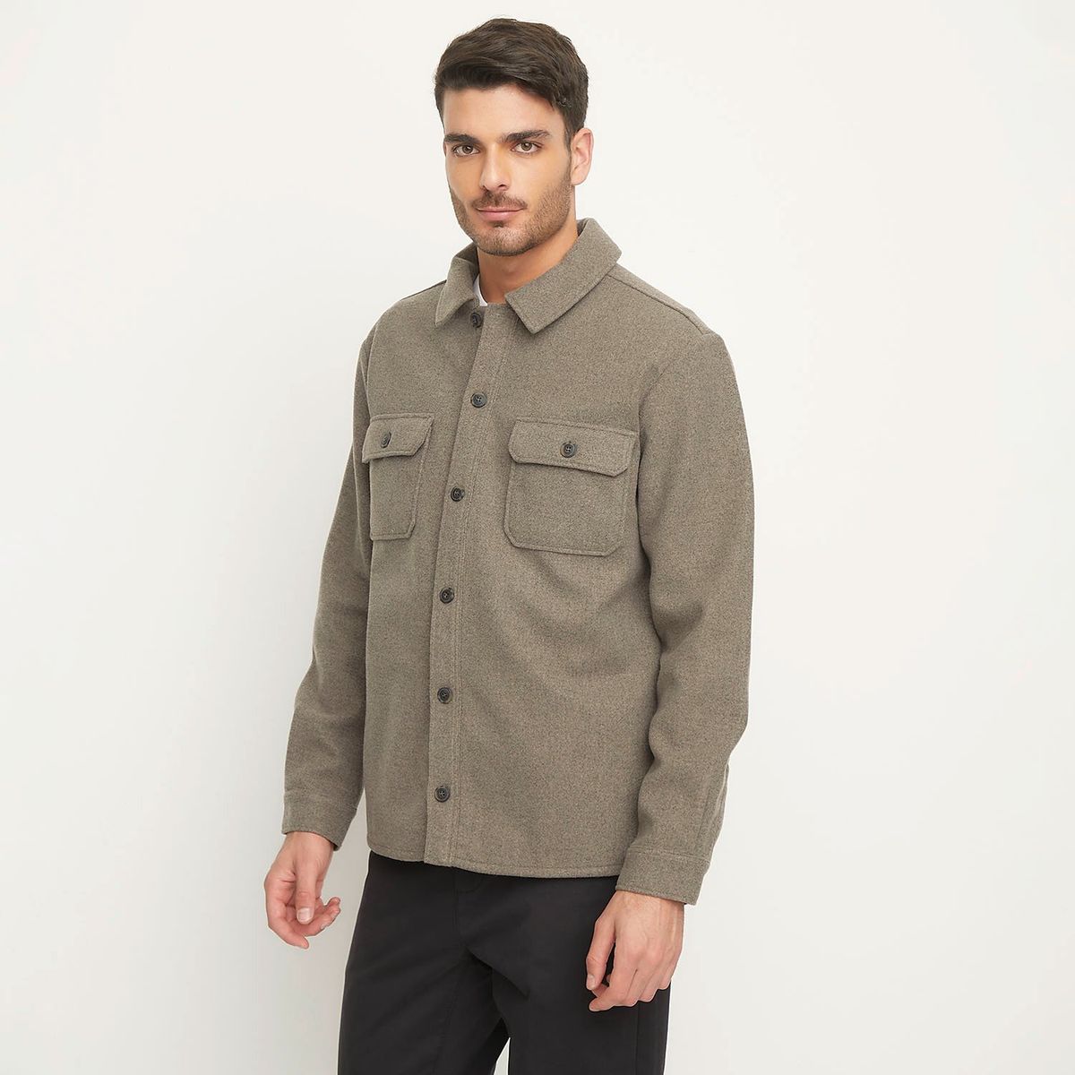 BASEMENT - Abrigo Basement Casual Hombre Manga Larga