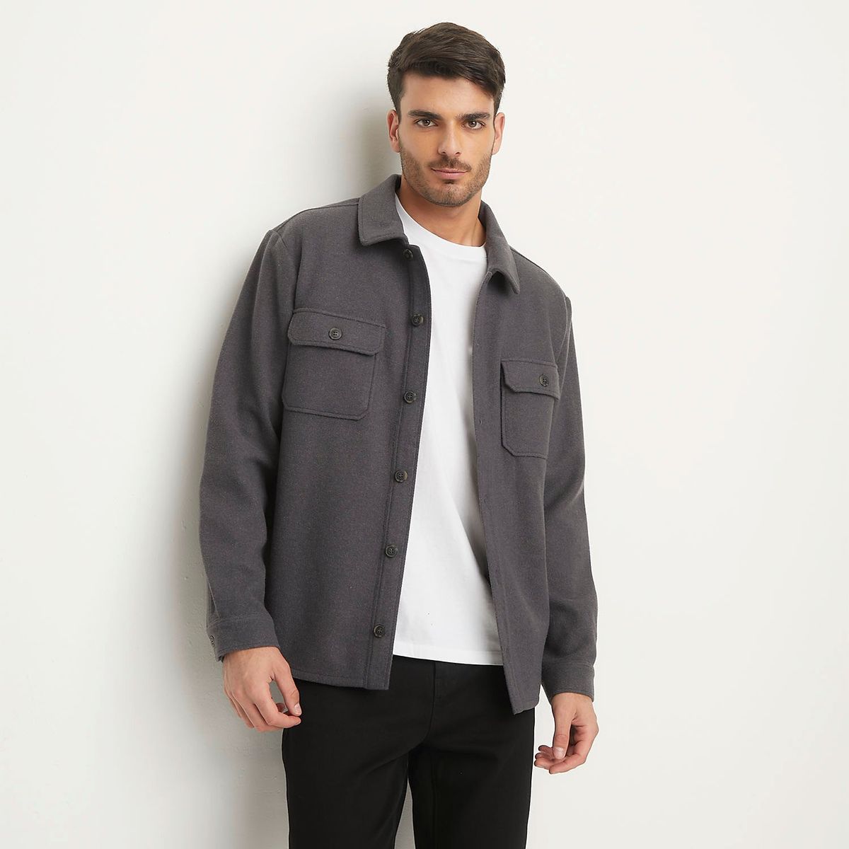 BASEMENT - Abrigo Basement Casual Hombre Manga Larga
