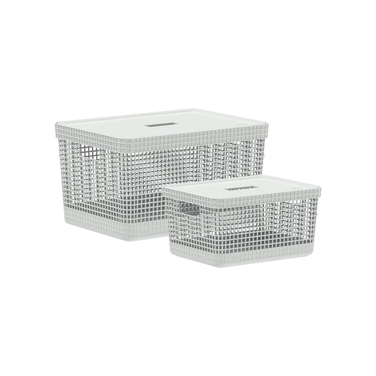 OU - Set x2 Cestos Grid con Tapa